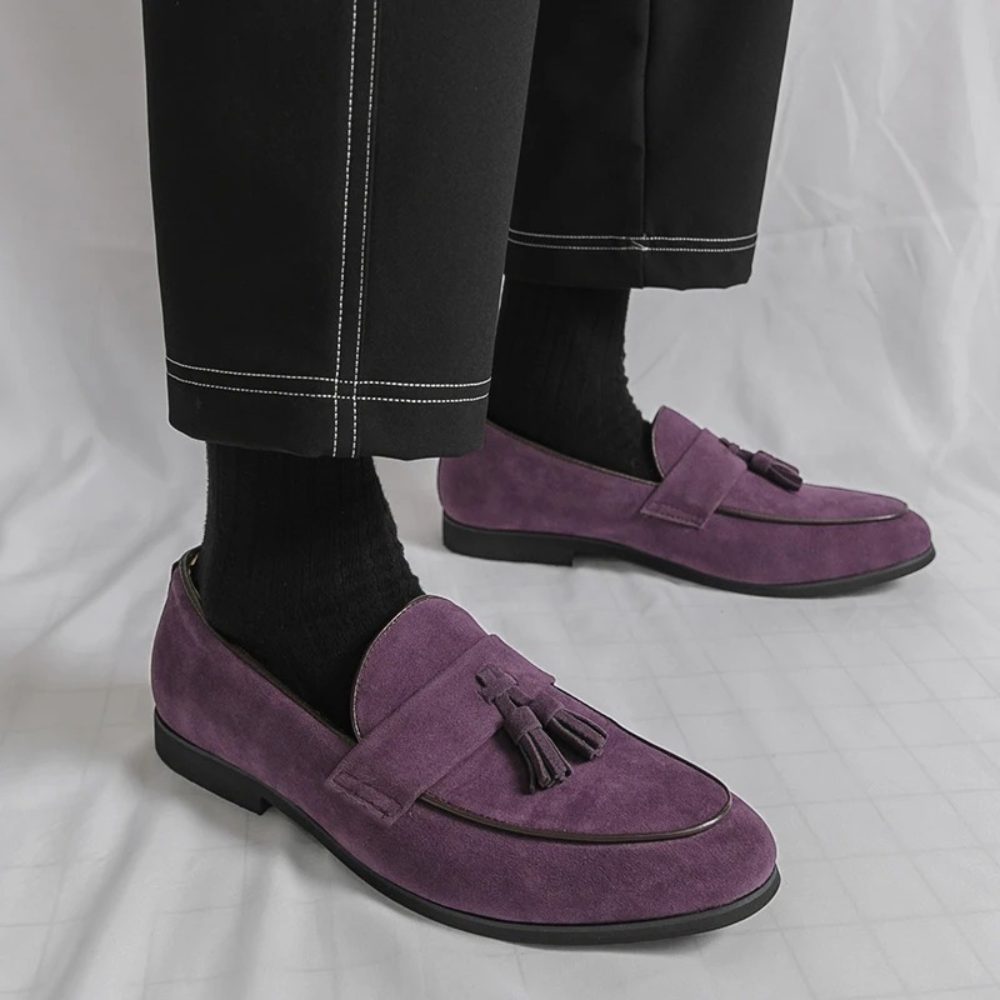Casual Suede Leather Tassel Loafers