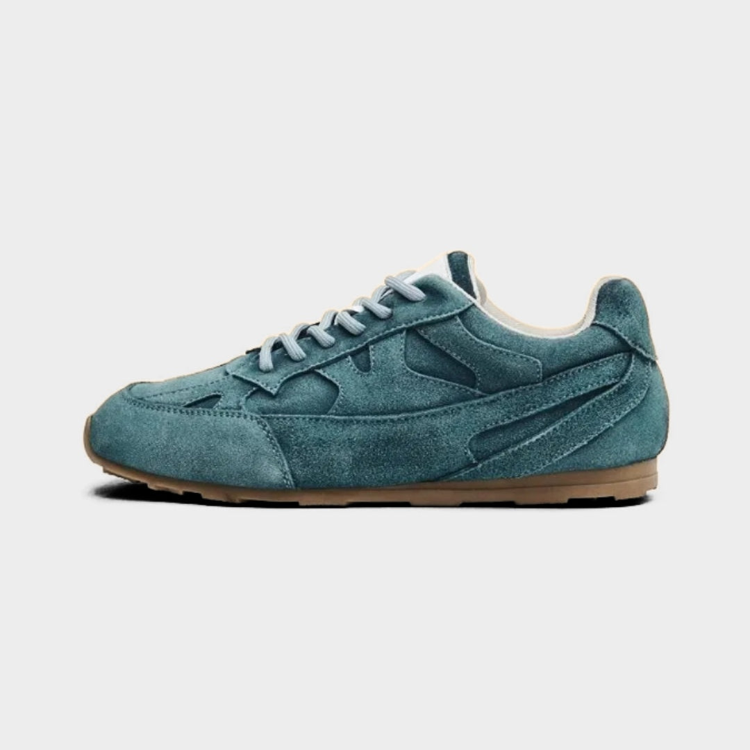 Suede Leather Flat Retro Trainers