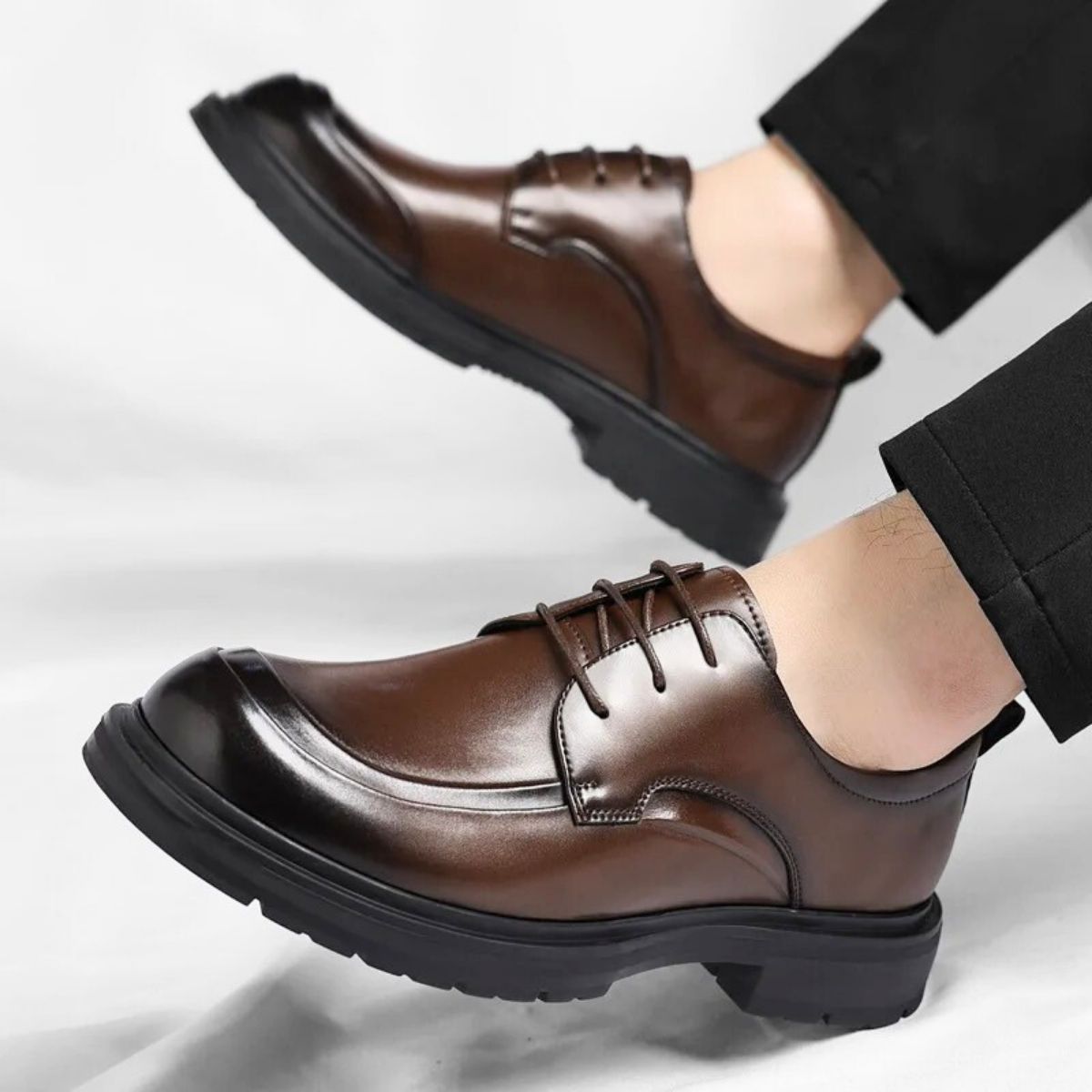 Apron Toe Derby Dress Shoe