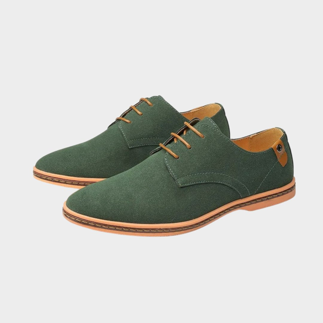 Suede Smart Casual Derby Shoes with Cushioned Comfort