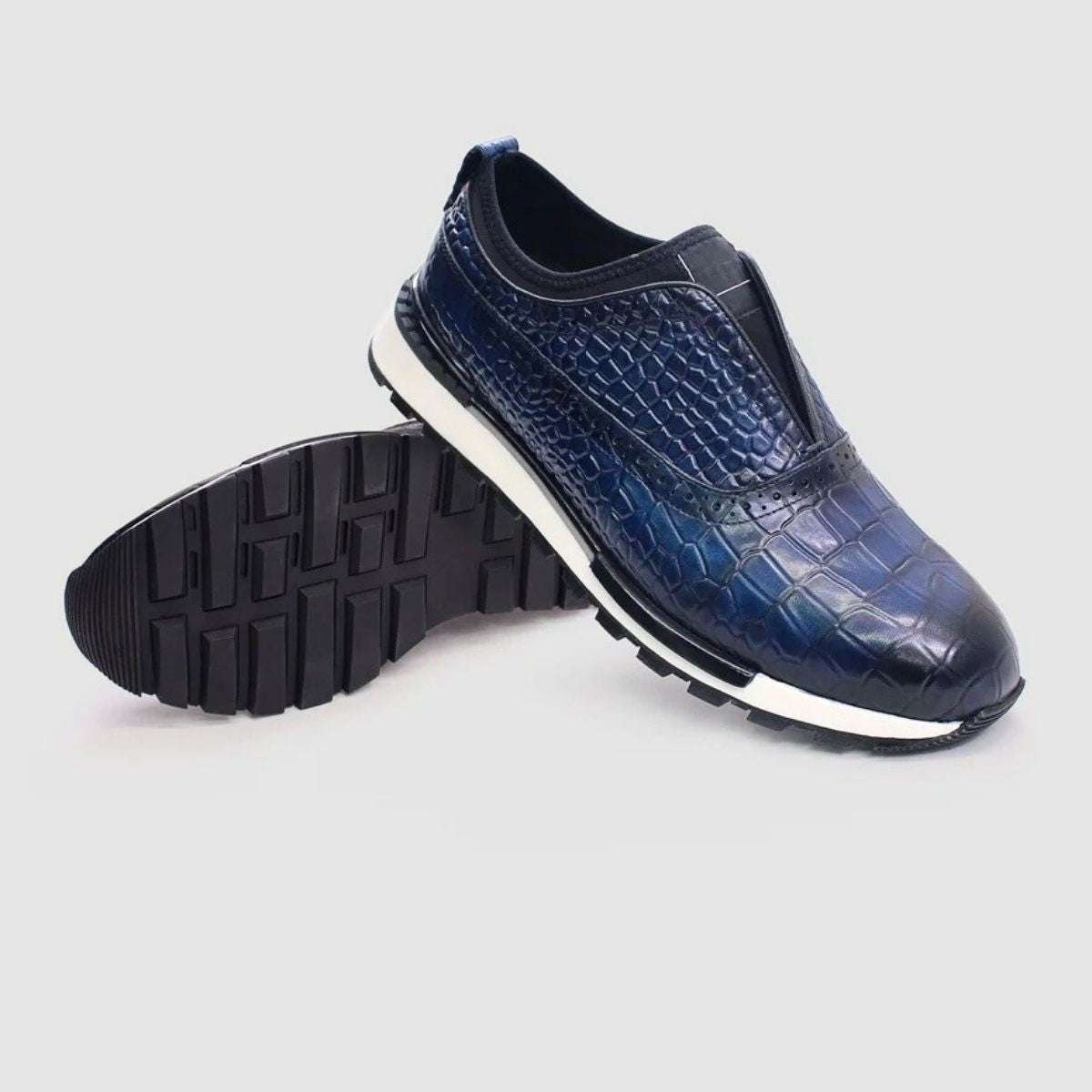 Slip On Crocodile-Pattern Sneakers