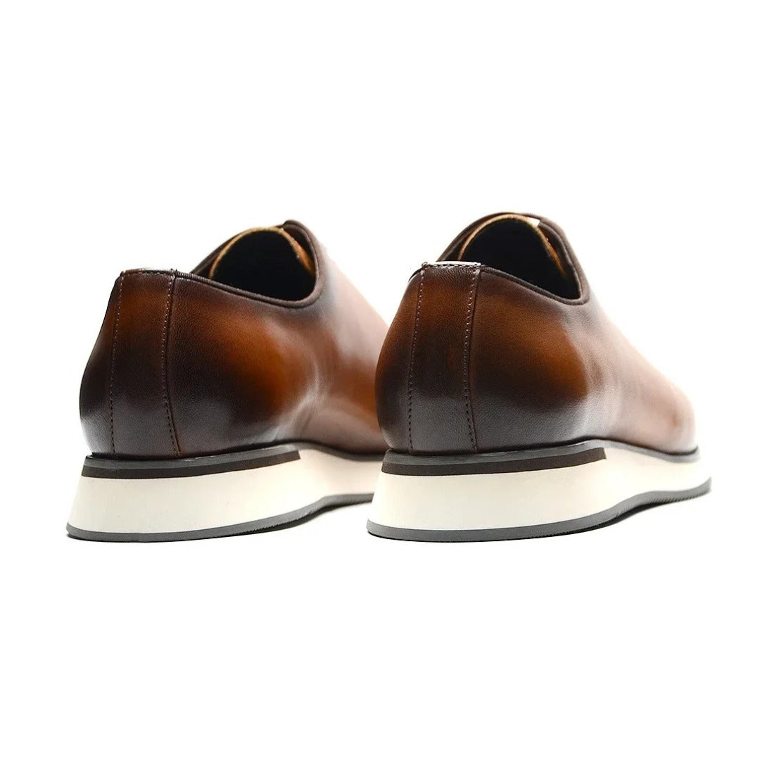 Whole-Cut Leather Oxford Dress Sneakers