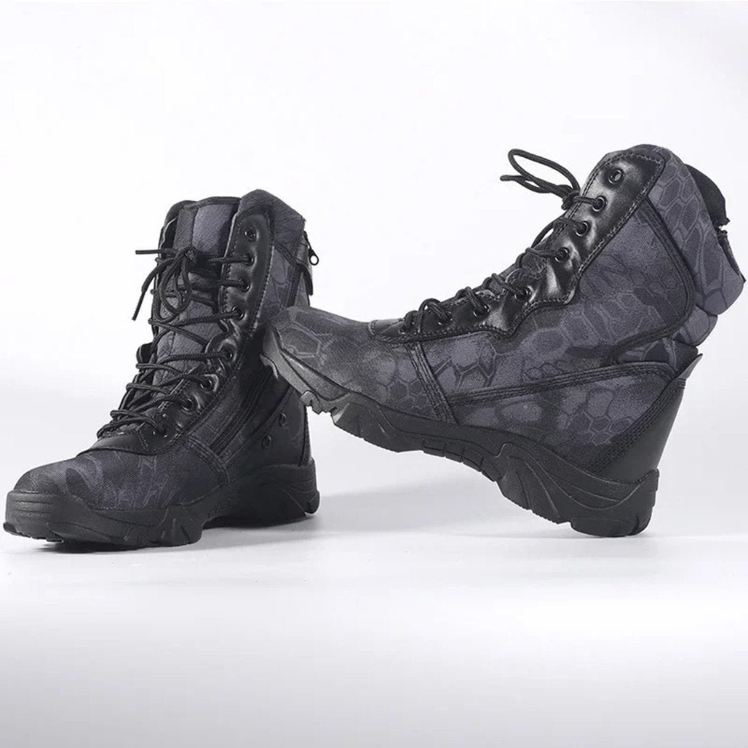 Tactical Digital Camouflage Lace-Up Combat Hiking High-Ankle Boots