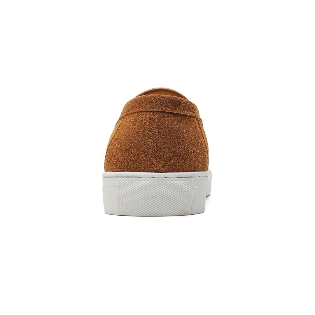 Suede Leather Tassel Hybrid Loafers with Platform Sole