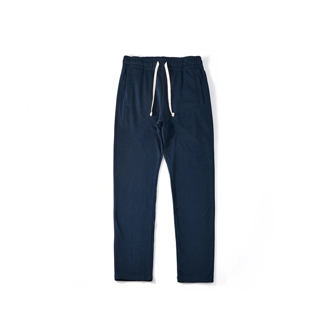 Lightweight Straight-Leg Sweatpants with Adjustable Drawstring