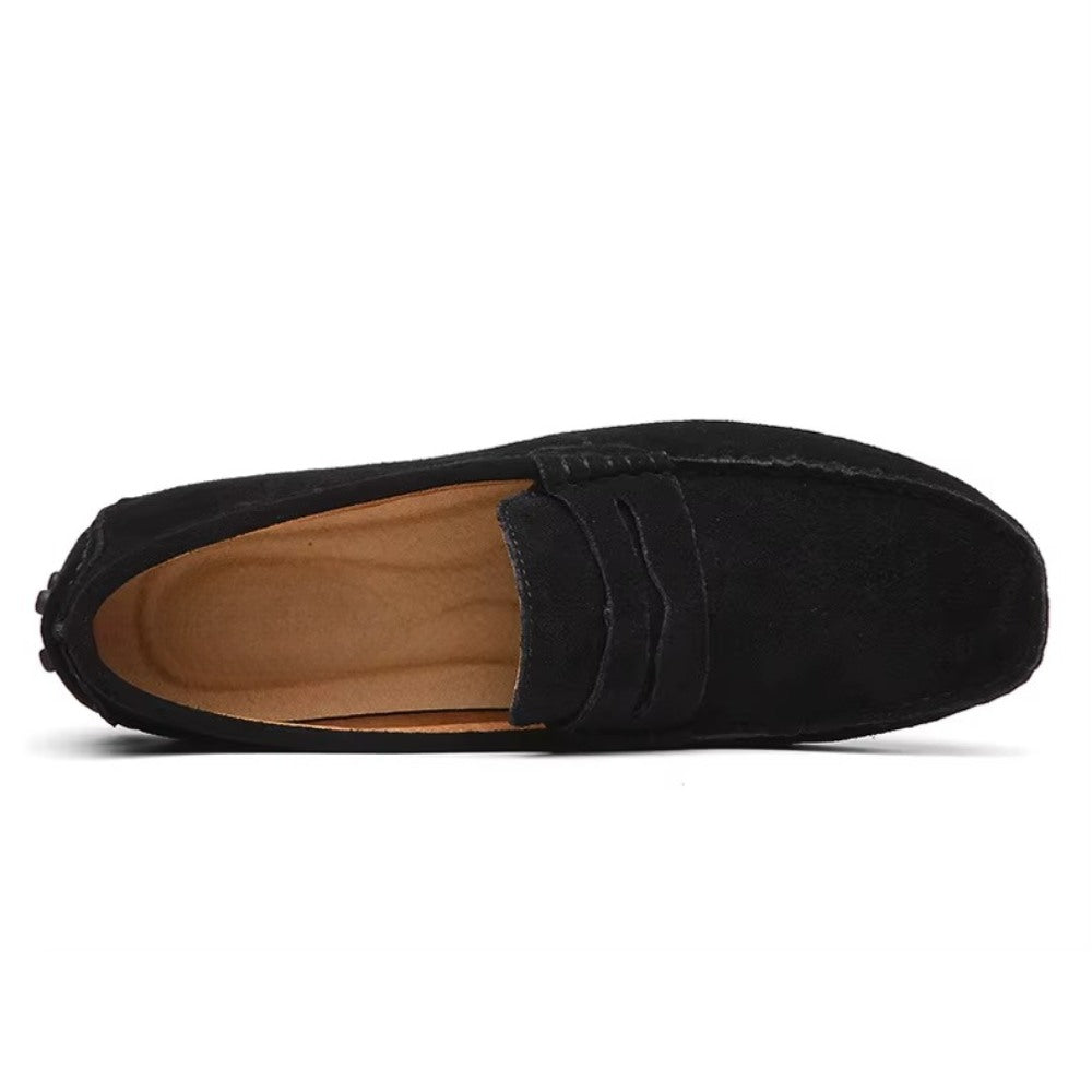 Suede Leather Driving Loafers