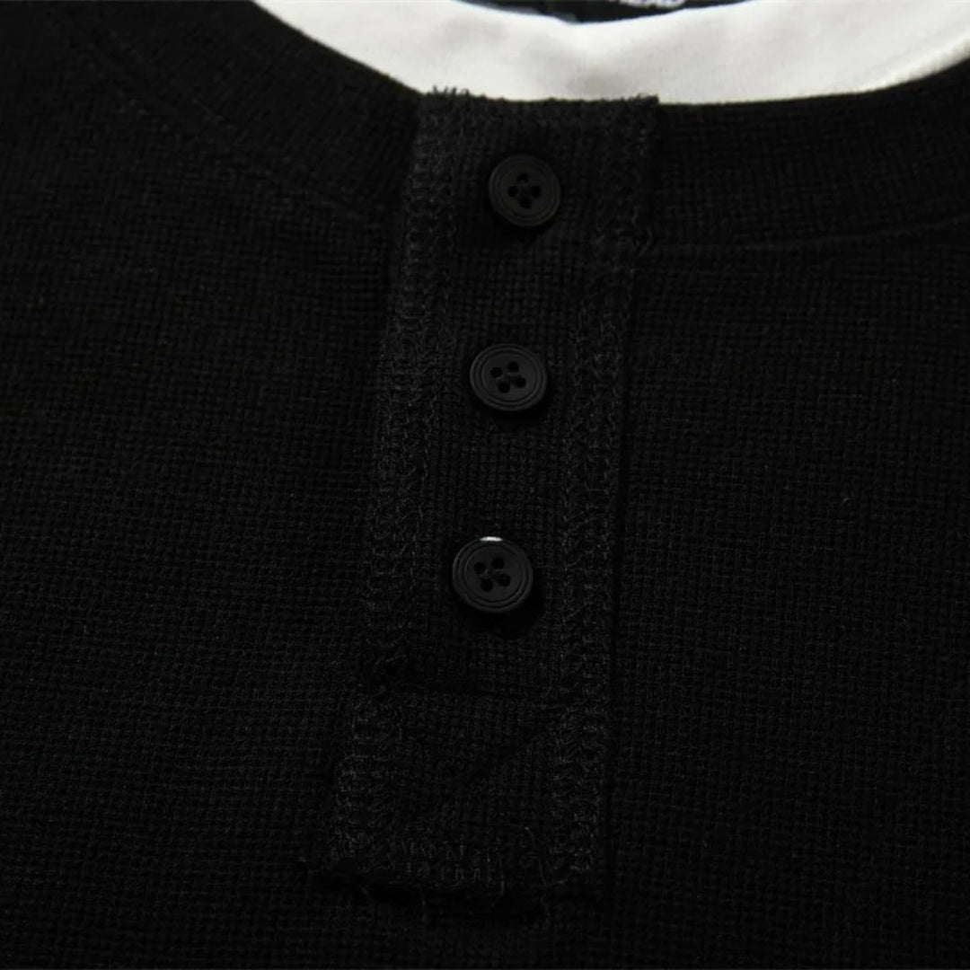 Layered-Look Henley Tee