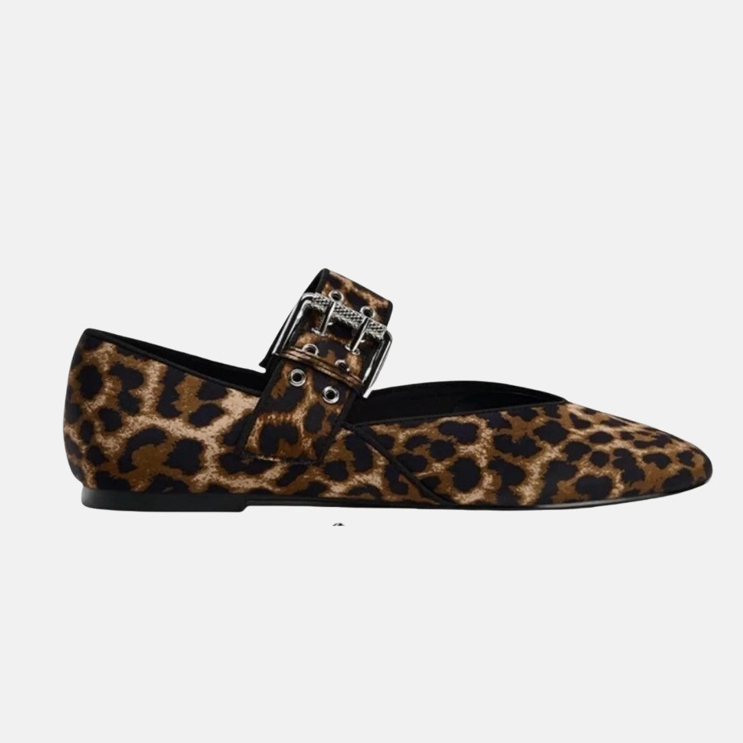 Two-Eyelet Buckle Mary Jane Flats