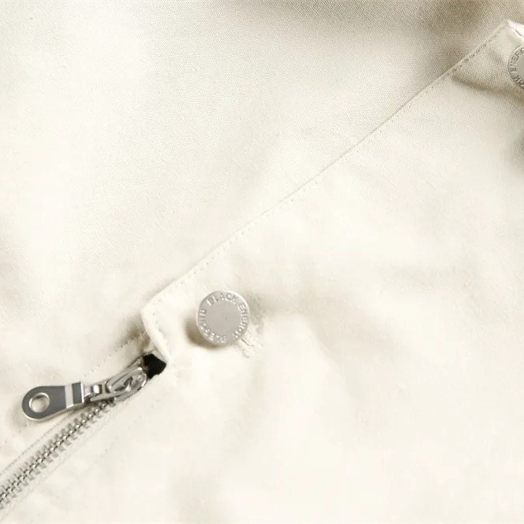 Pocket Panel Cargo Zip Jacket with Suede Collar