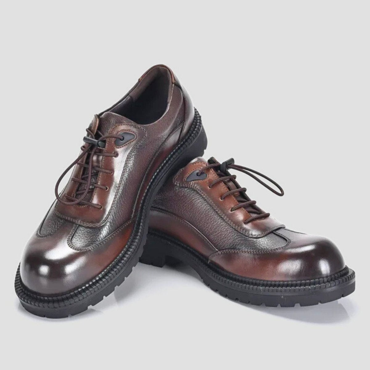 Lifted Casual Leather Derby Shoes