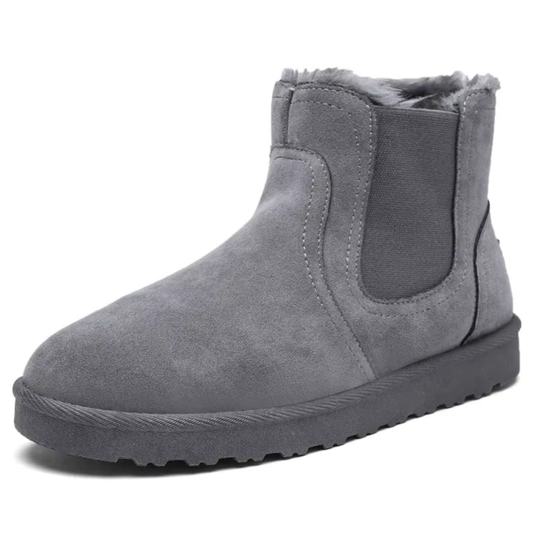 Suede Faux Fur Lined Chelsea Winter Boot