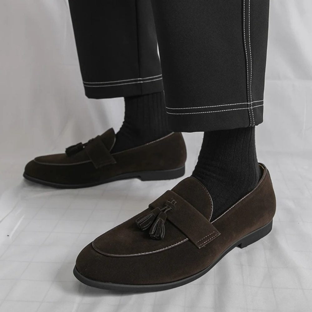 Casual Suede Leather Tassel Loafers