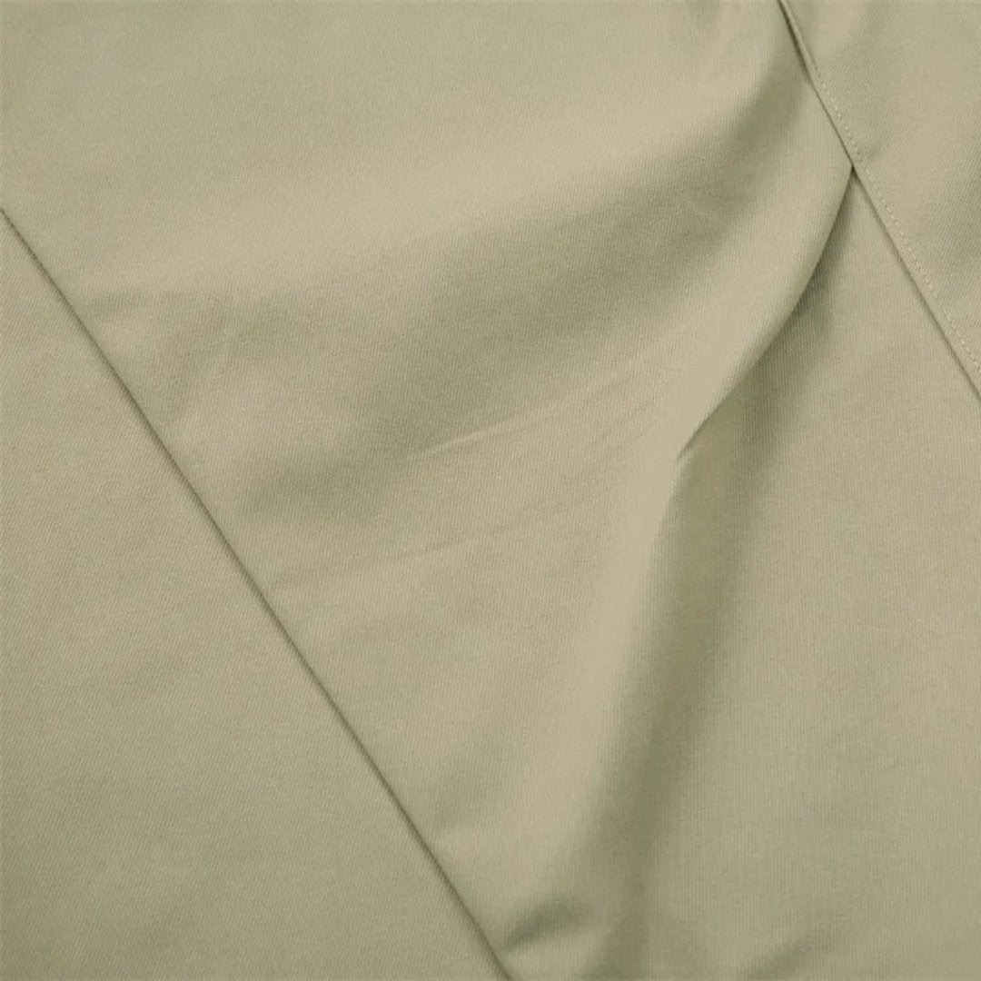 Spliced Wide-Leg Khakis with Mid Waist