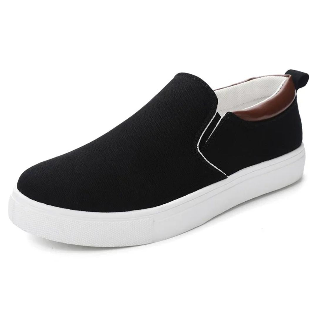 Breathable Canvas Slip-On Sneakers