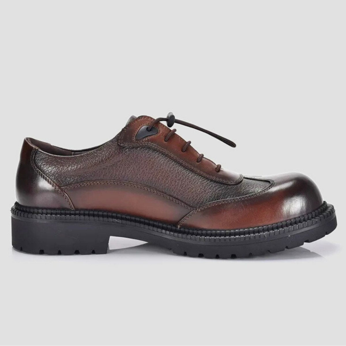 Lifted Casual Leather Derby Shoes