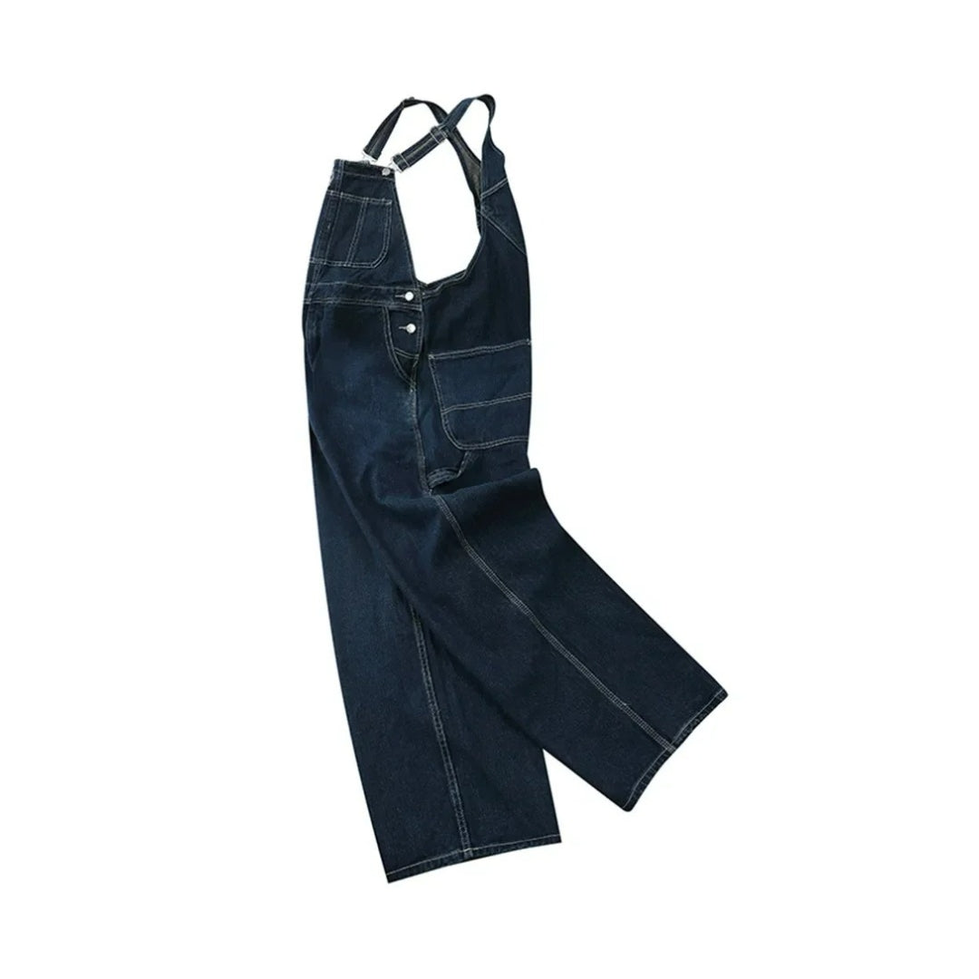 Baggy Cargo Denim Overalls