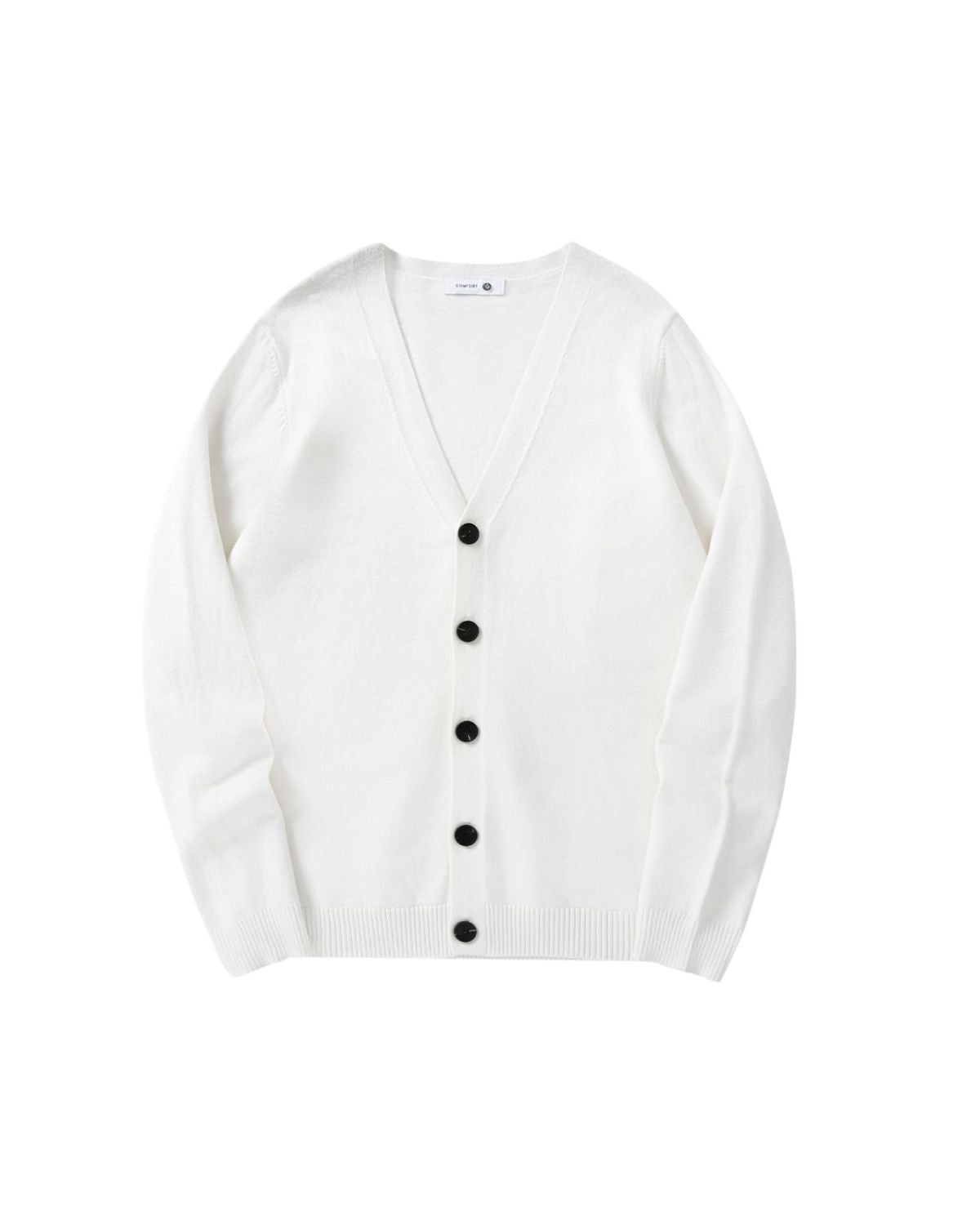 Relaxed Cotton Button-Up Cardigan