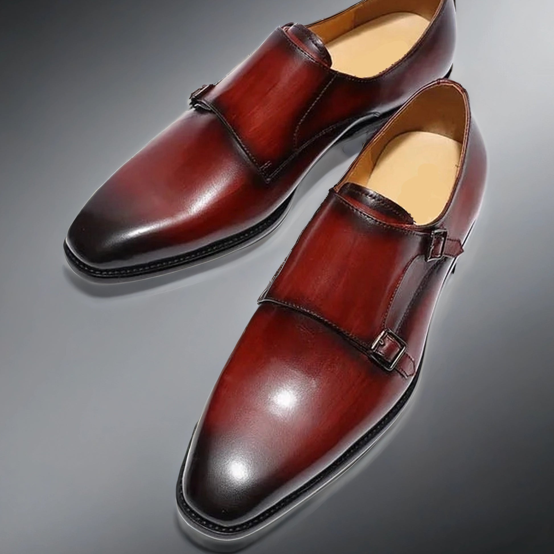 Dress Leather Monk Strap Oxfords