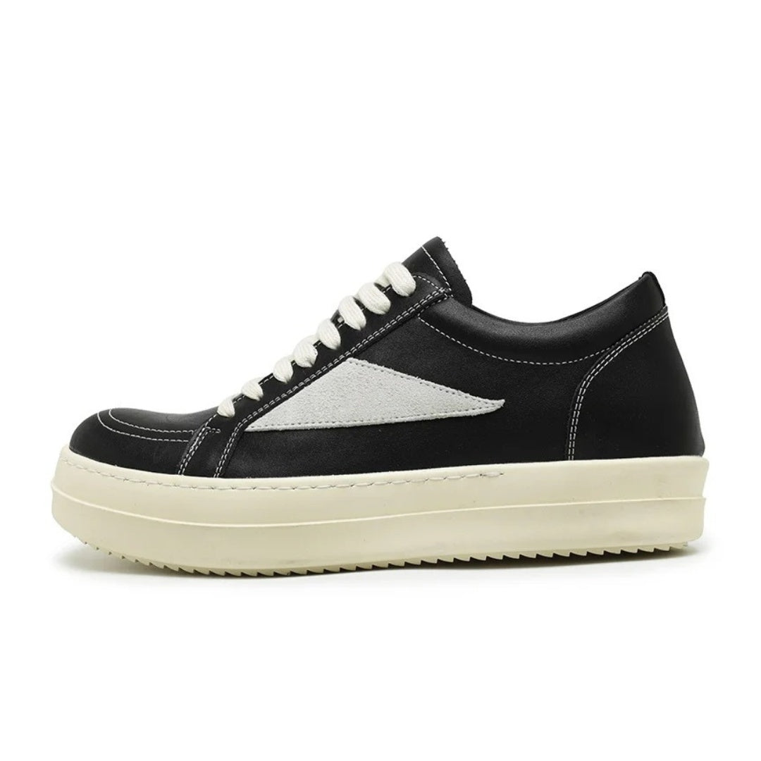 Black Retro Platform Skate Sneakers