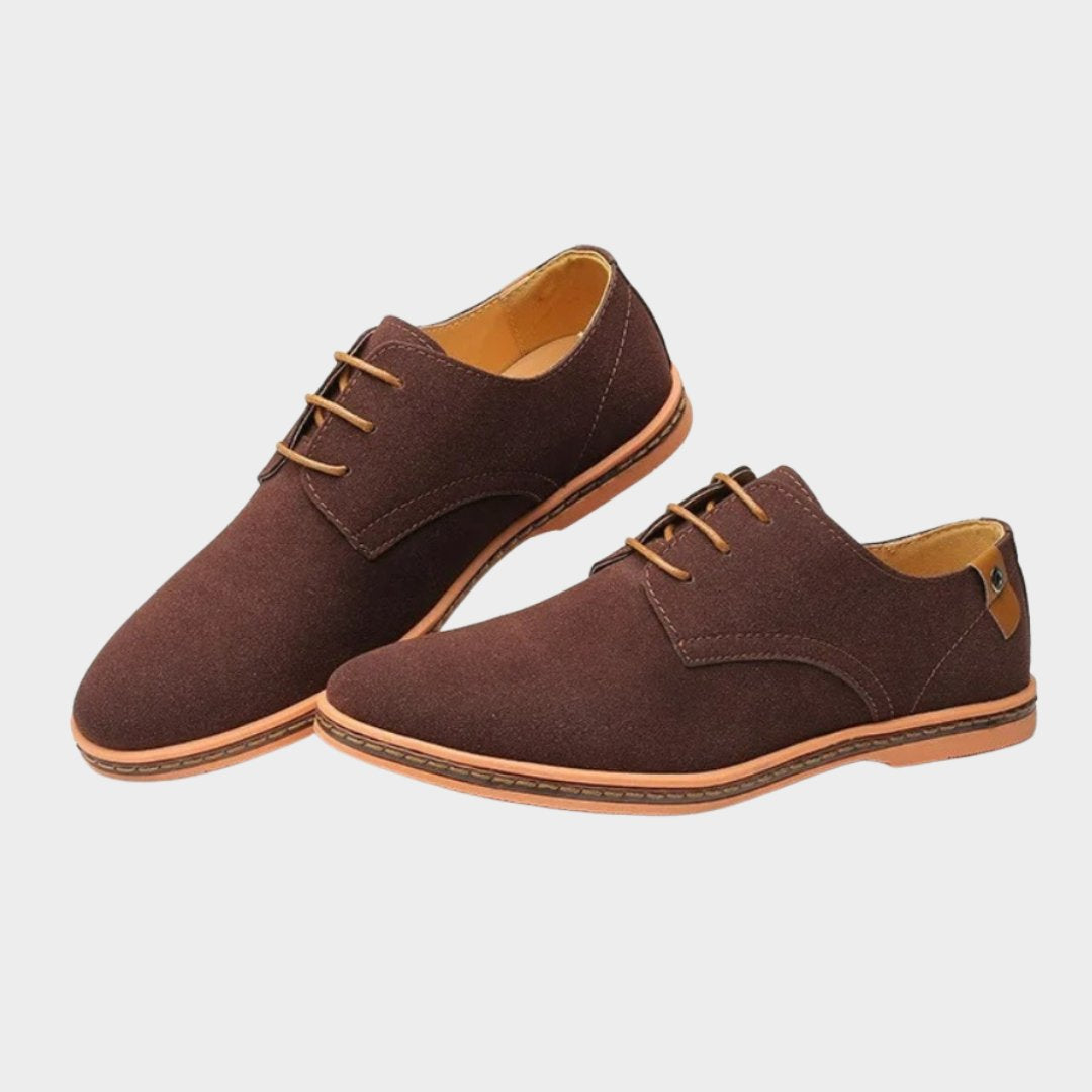 Suede Smart Casual Derby Shoes with Cushioned Comfort
