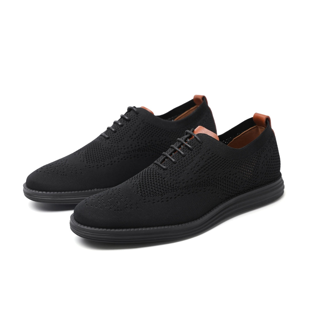 Lightweight Knit Mesh Soft Sole Oxford Style Trainers