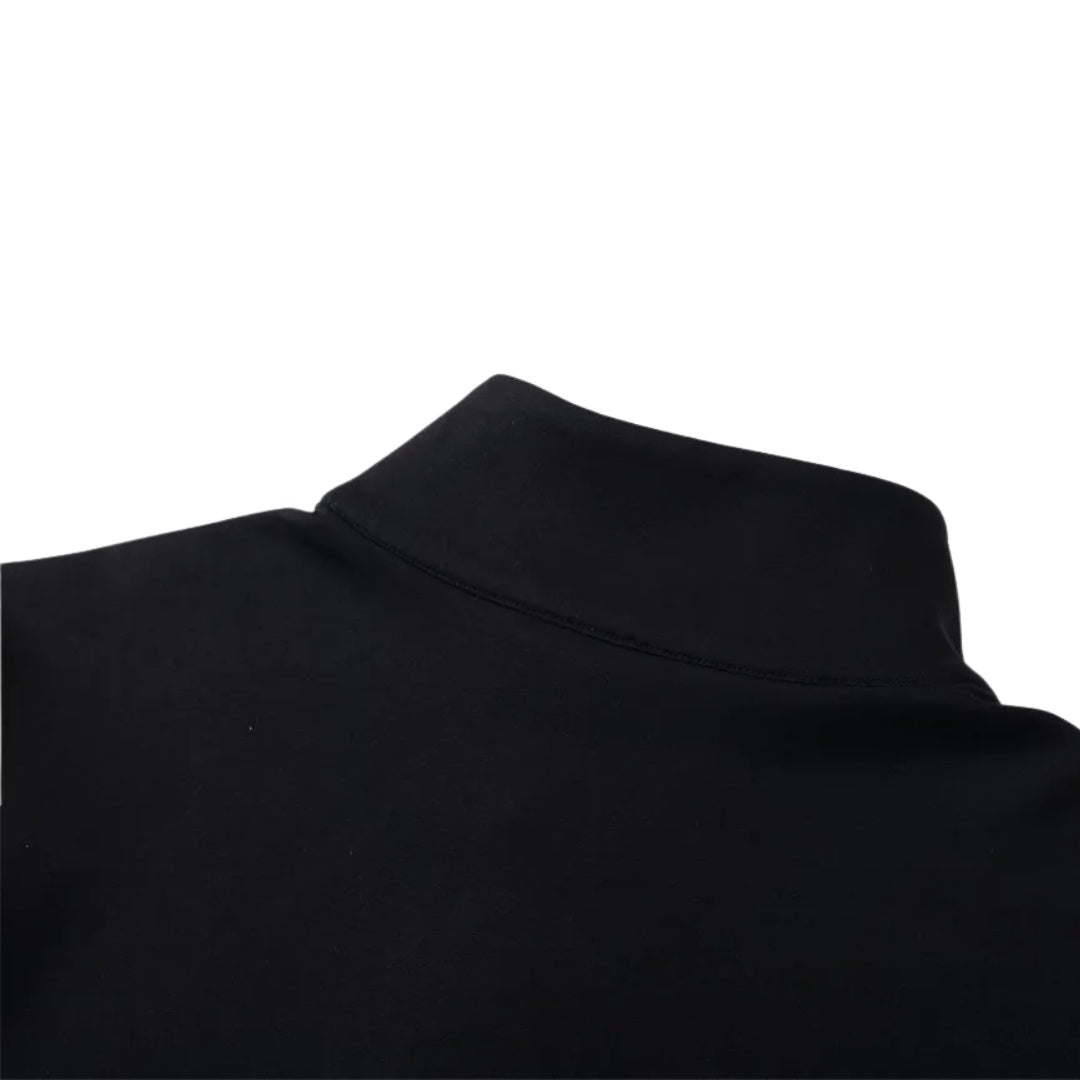 Stand Collar Sweatshirt With Elastic Hem