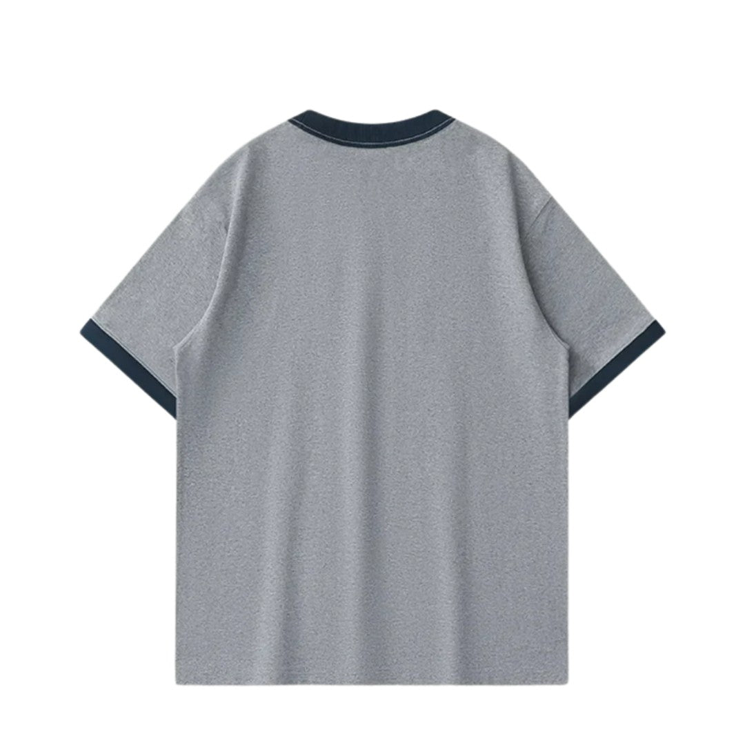 Vintage Contrast Trim Crewneck T-Shirt