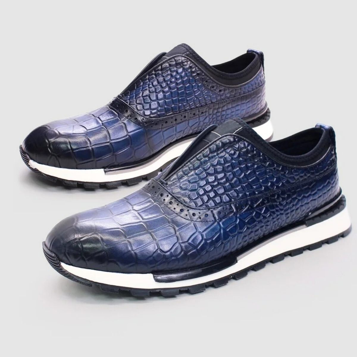 Slip On Crocodile-Pattern Sneakers