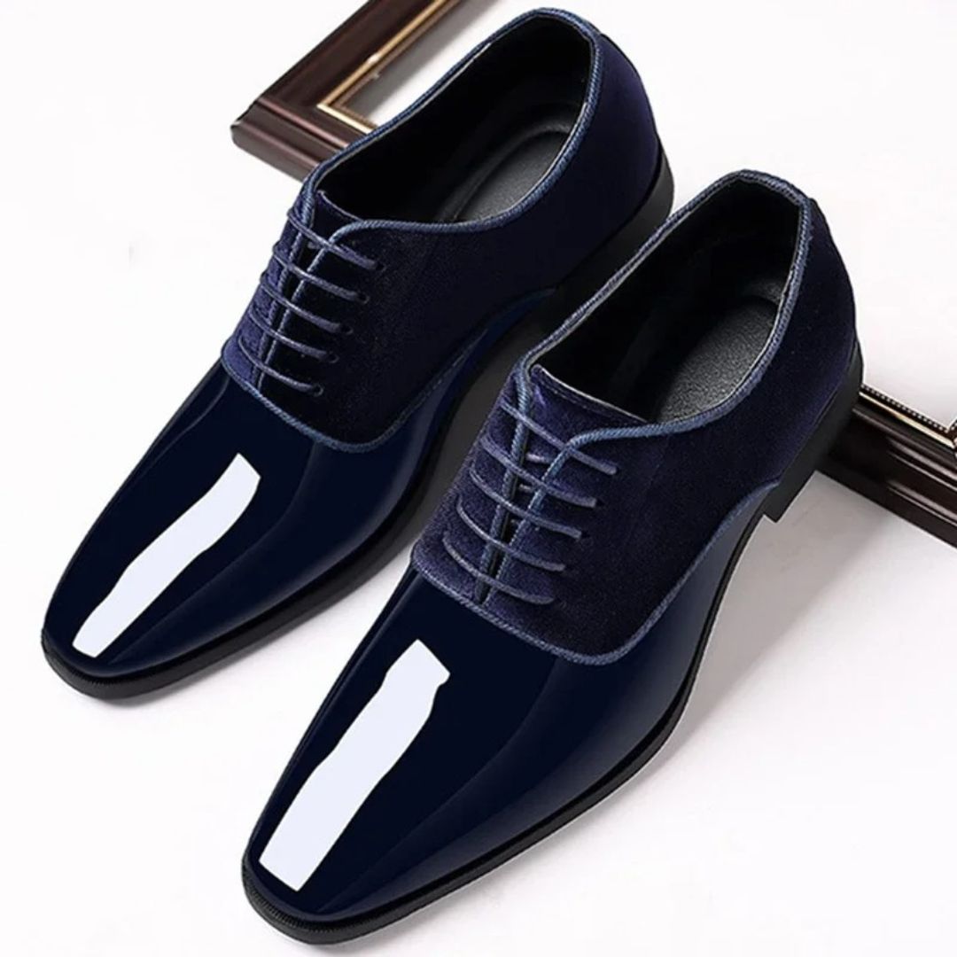 Polished Suede Leather Oxford Shoes