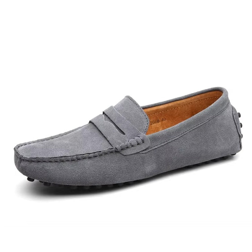 Suede Leather Driving Loafers