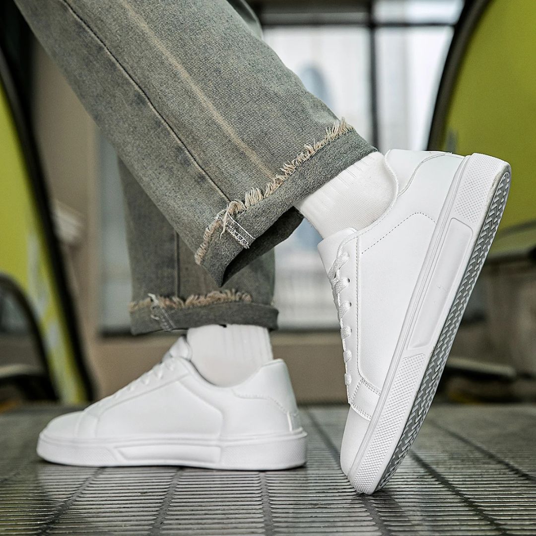 Classic White Leather Sneakers