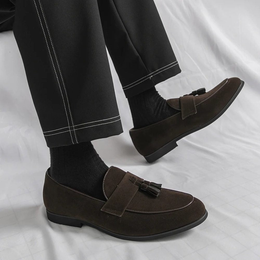 Casual Suede Leather Tassel Loafers