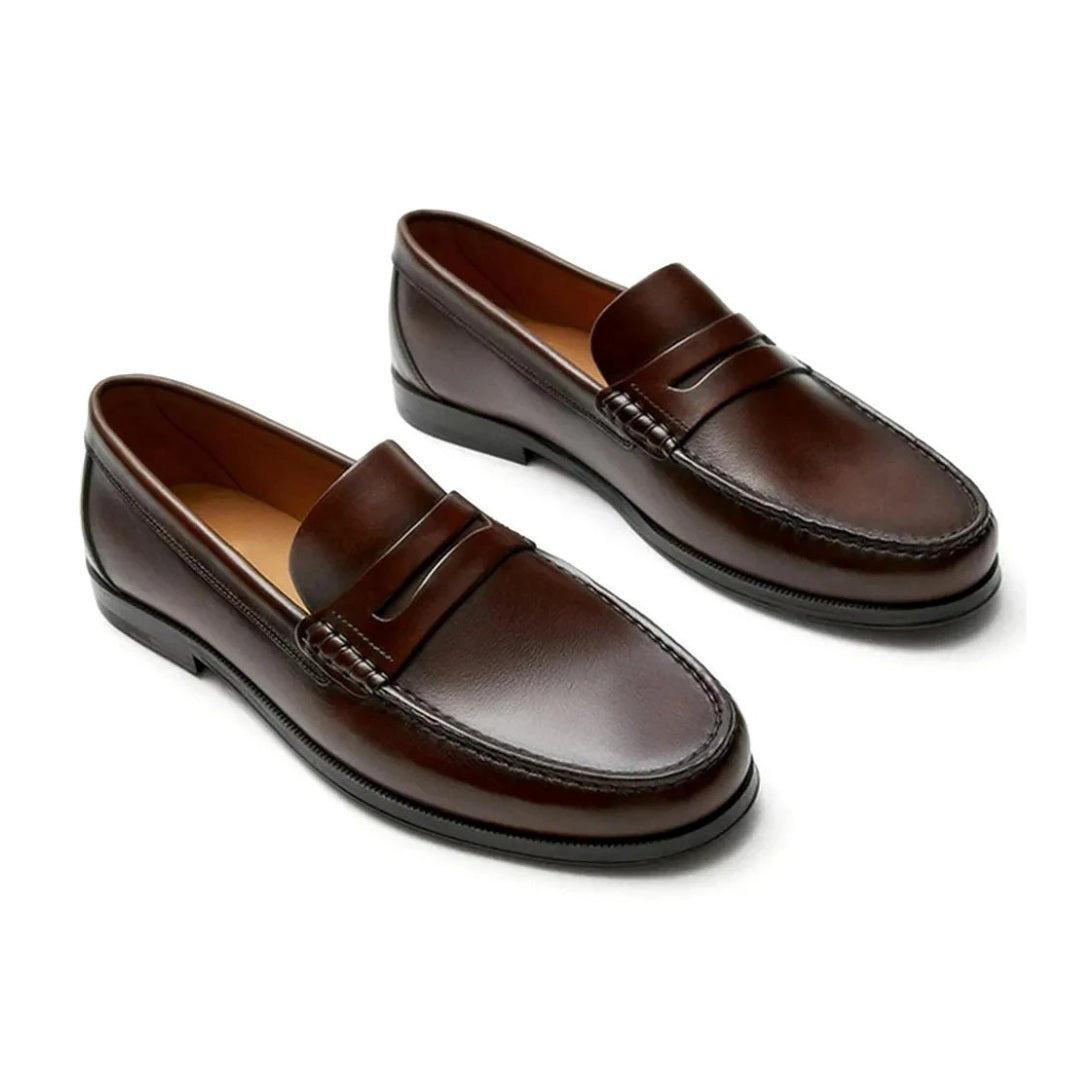 Classic Smooth Leather Penny Loafers