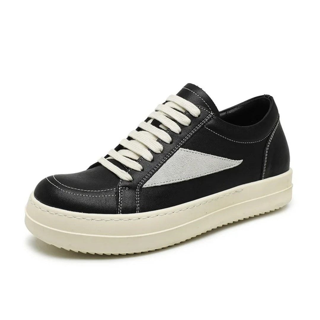 Black Retro Platform Skate Sneakers