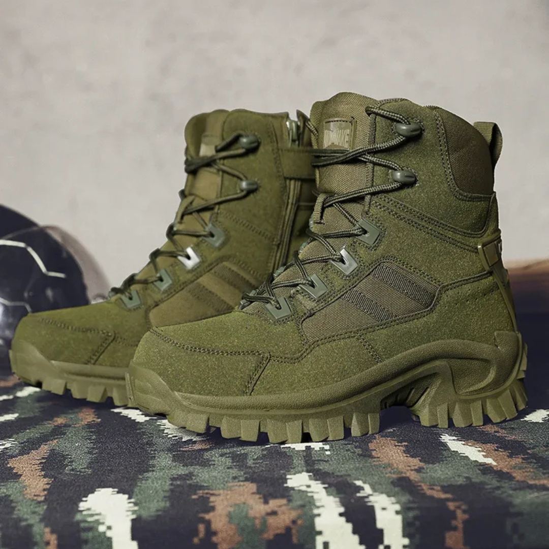 Waterproof Tactical Trekking Ankle Boots with High-Grip Sole