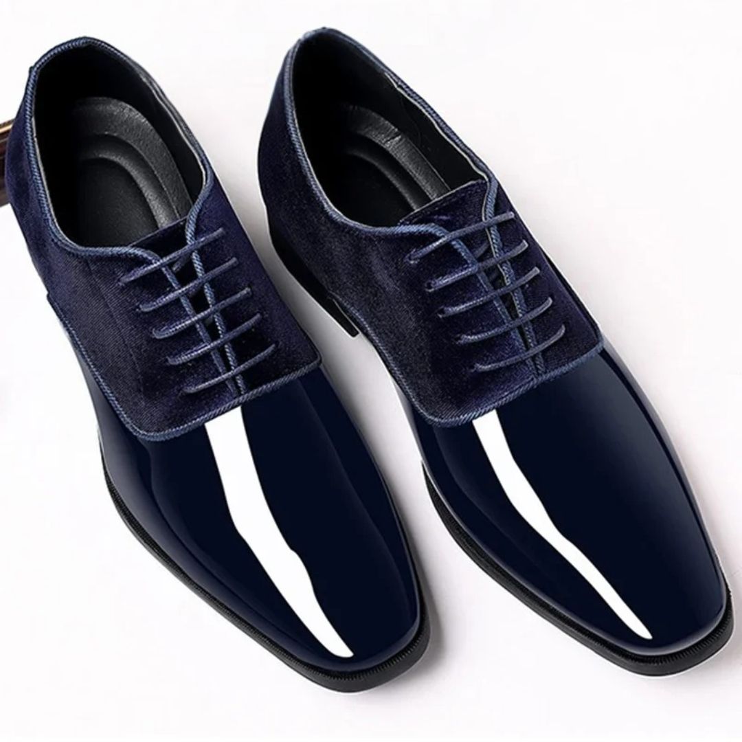 Polished Suede Leather Oxford Shoes