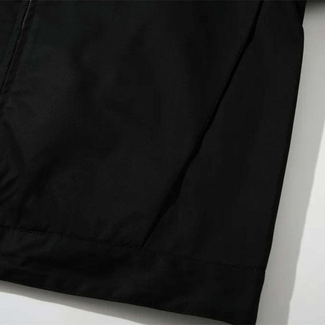 Minimalist Zip-Up Harrington Jacket