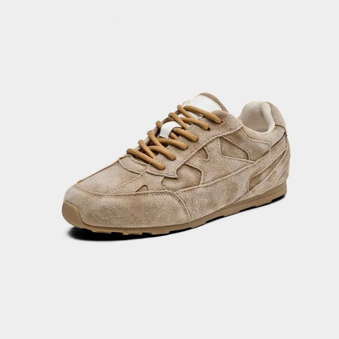 Suede Leather Flat Retro Trainers