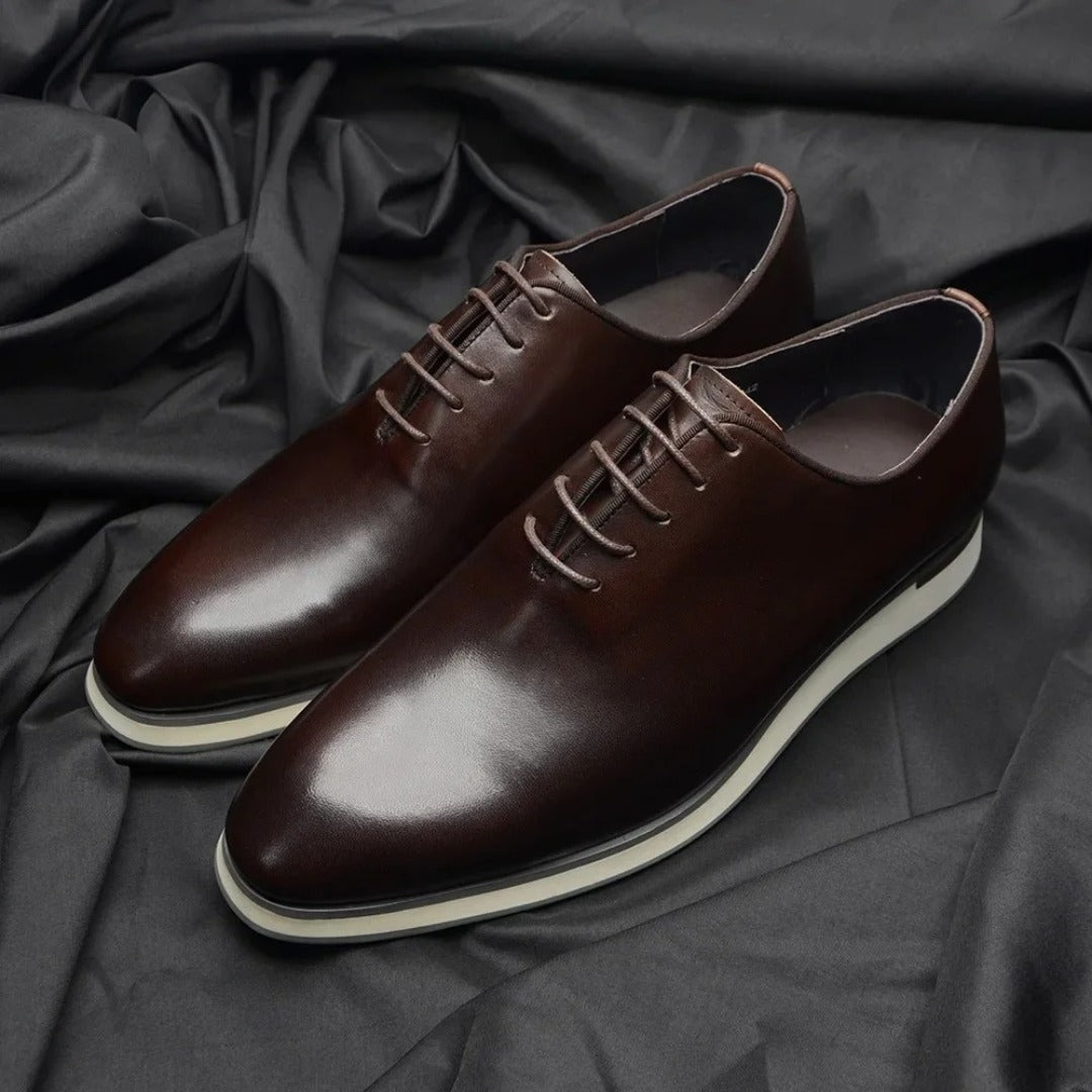 Whole-Cut Leather Oxford Dress Sneakers
