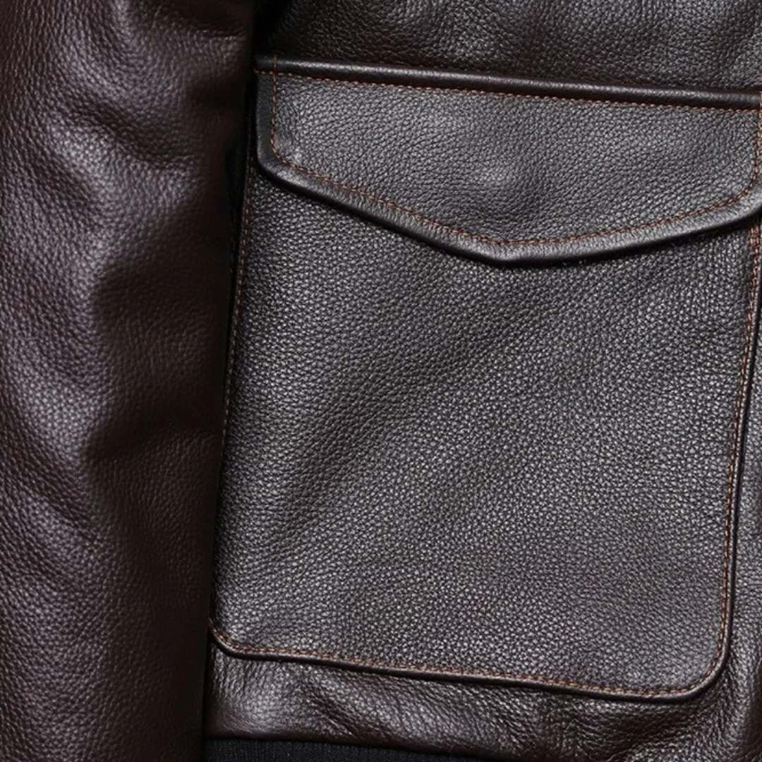 Heavy Leather Airborne Bomber Jacket
