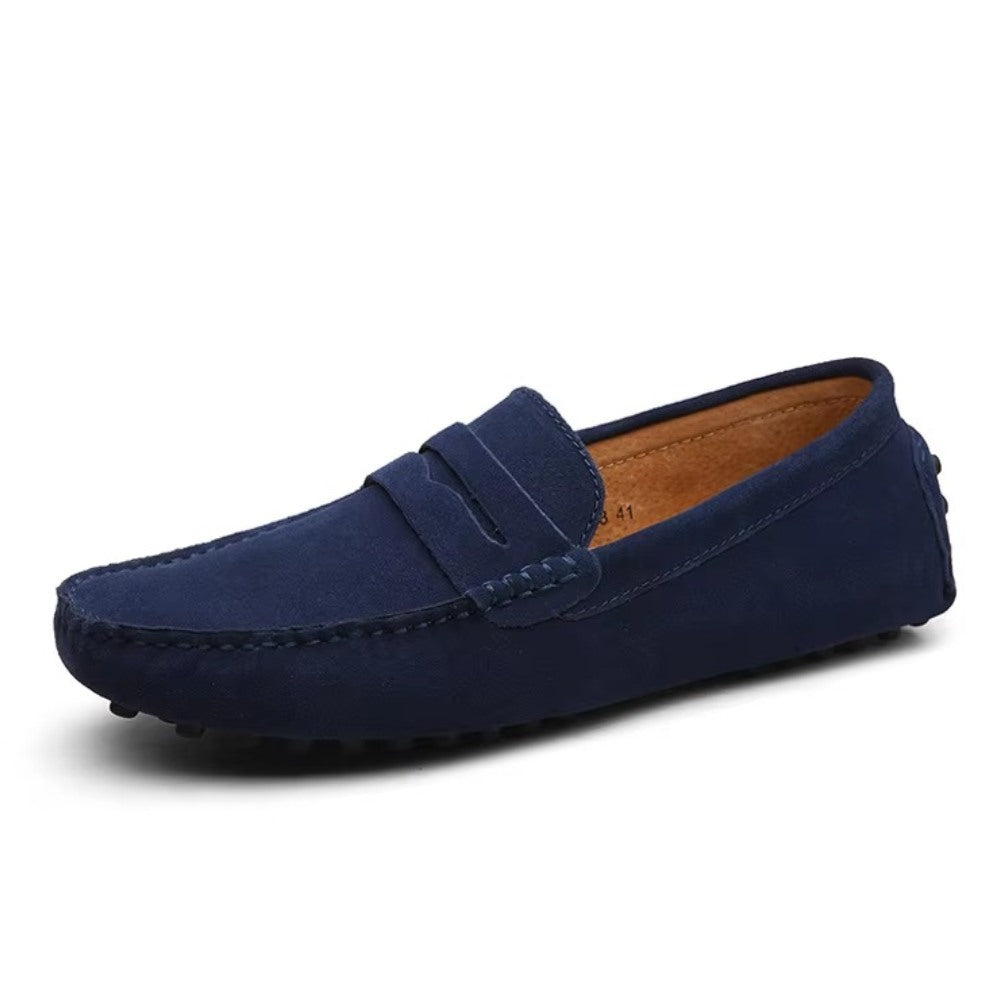 Suede Leather Driving Loafers