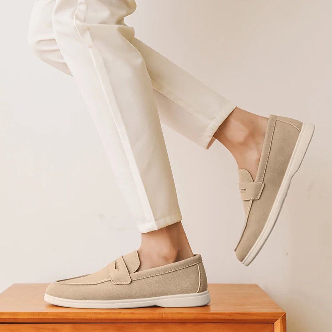 Classic Comfort Sole Suede Penny Loafers