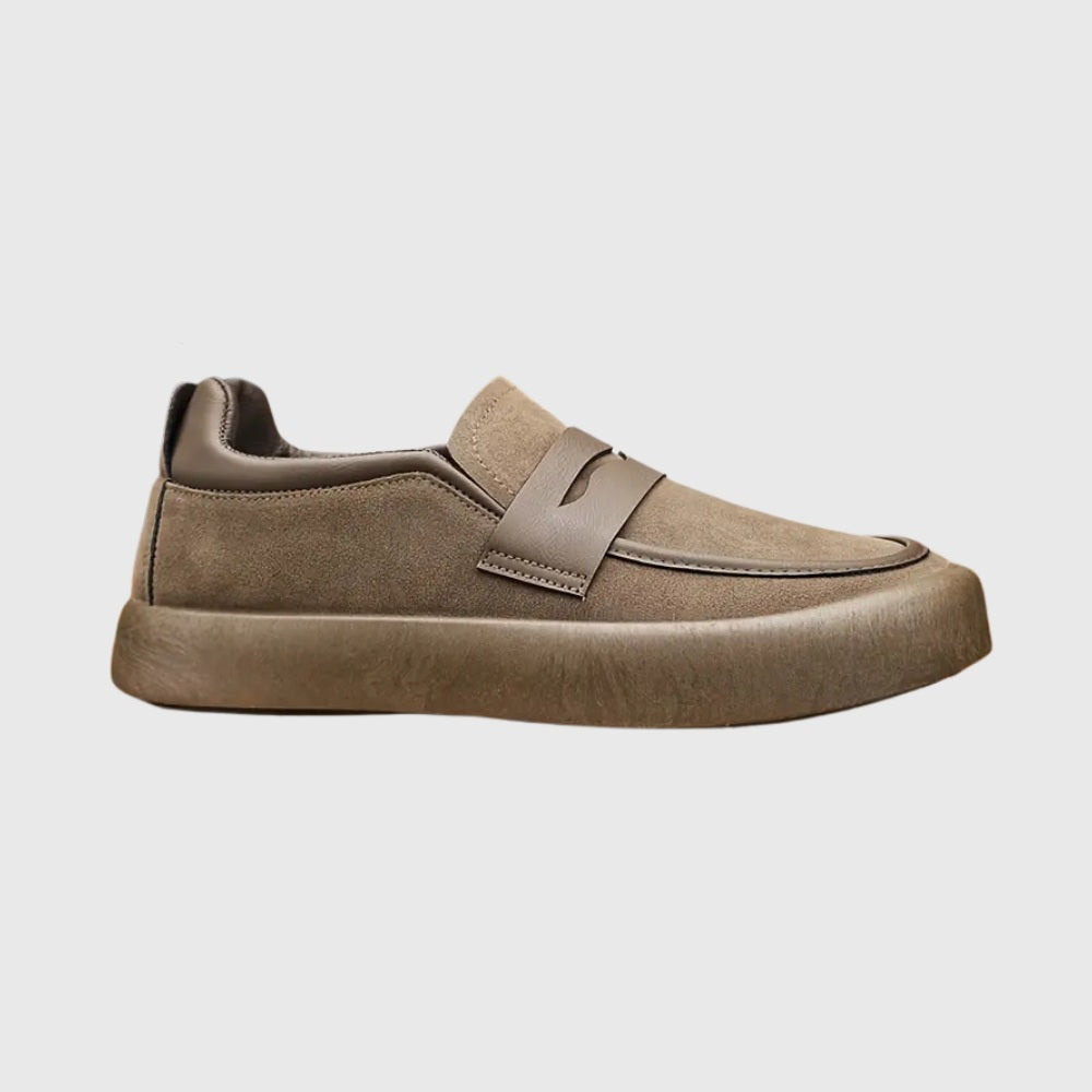 Suede Platform Penny Loafer Sneakers
