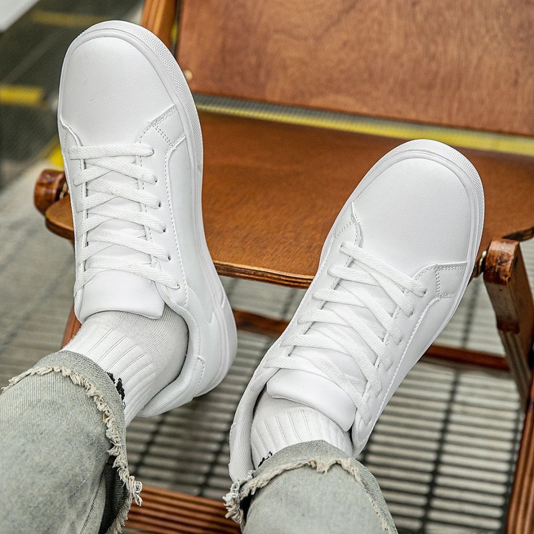 Classic White Leather Sneakers