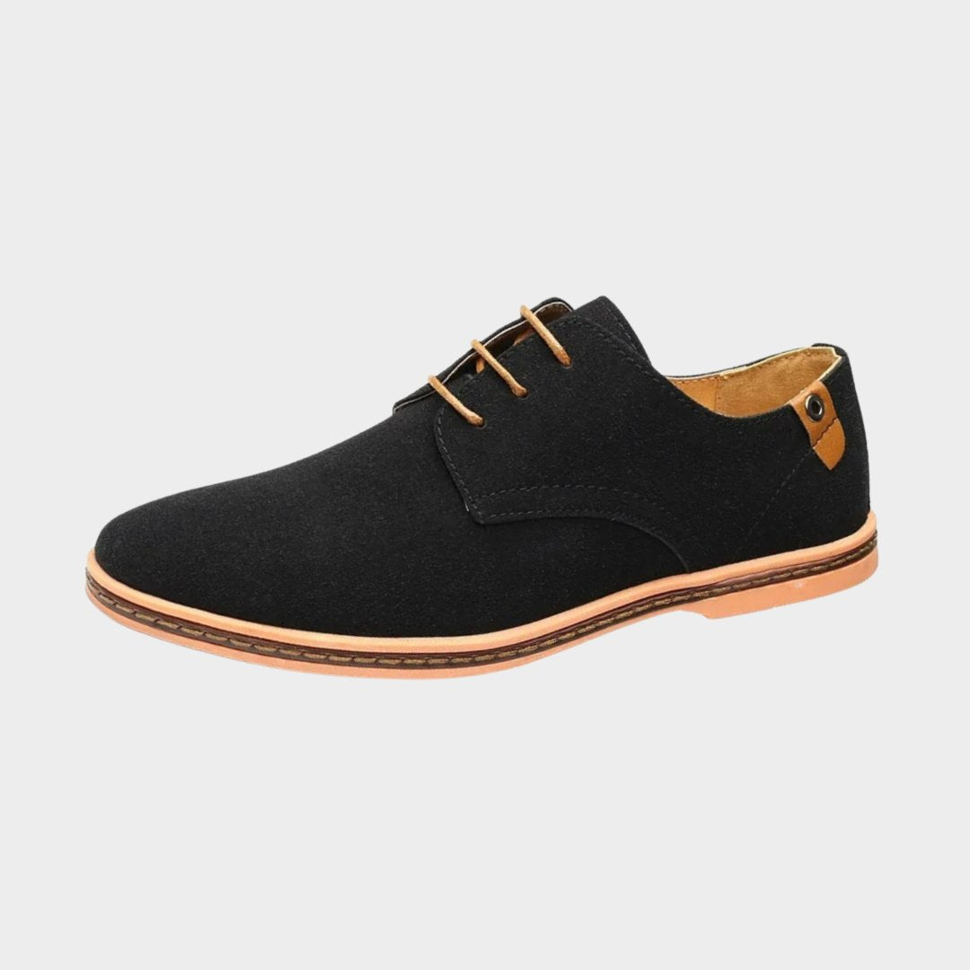 Suede Smart Casual Derby Shoes with Cushioned Comfort