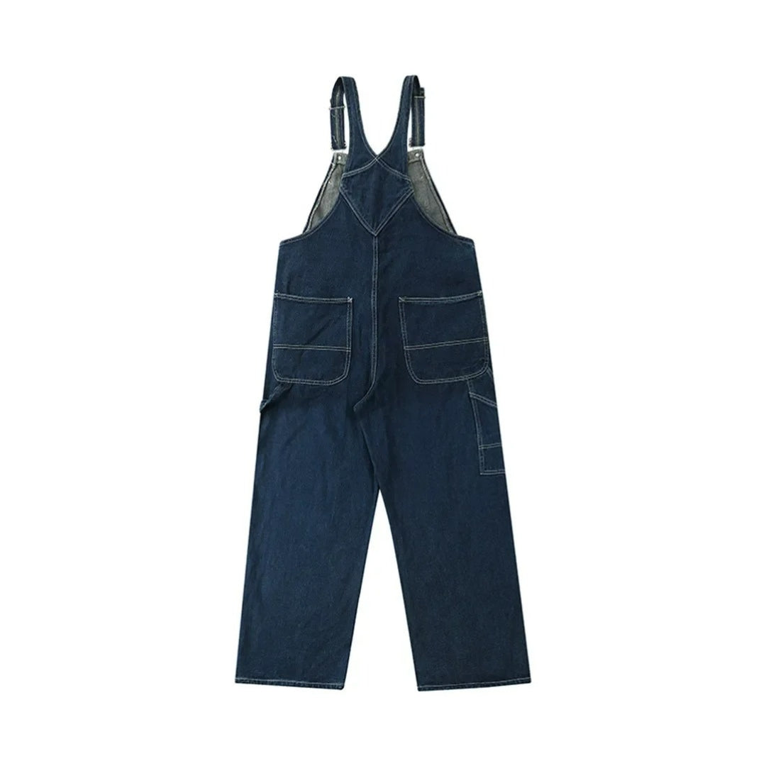 Baggy Cargo Denim Overalls