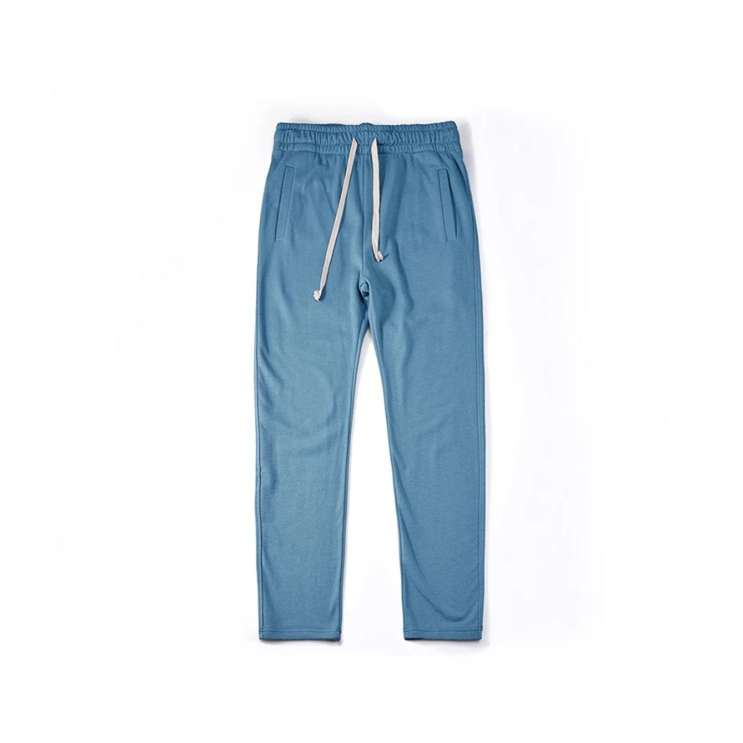 Lightweight Straight-Leg Sweatpants with Adjustable Drawstring