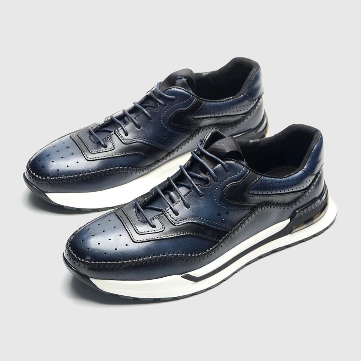 Stitch Leather Oxford Sneakers
