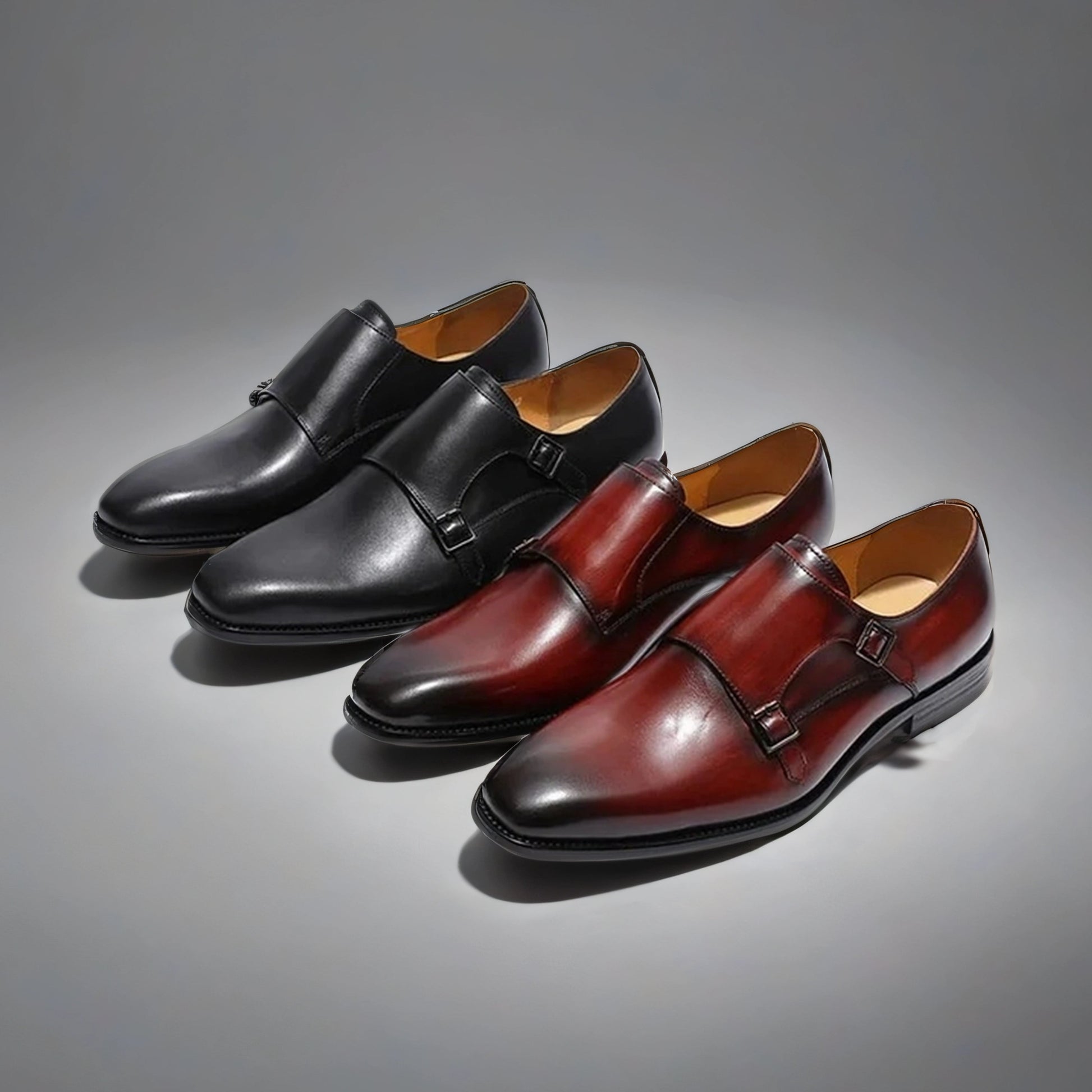 Dress Leather Monk Strap Oxfords