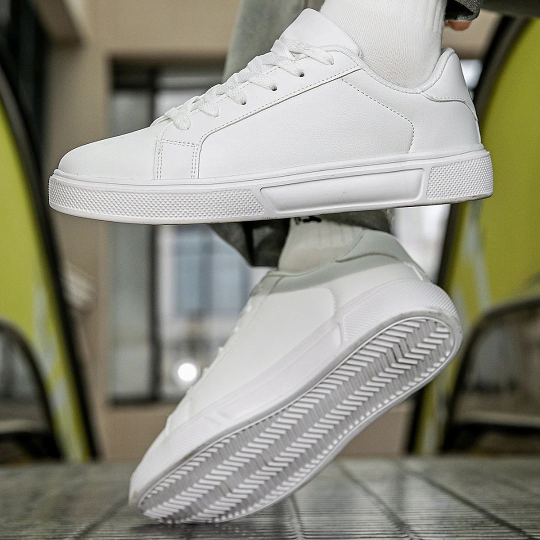 Classic White Leather Sneakers